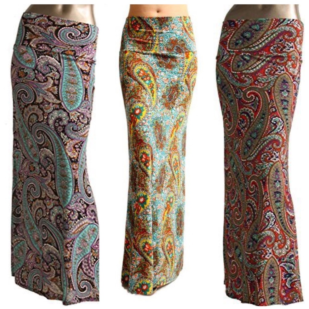 AZULES Boho Maxi Skirt